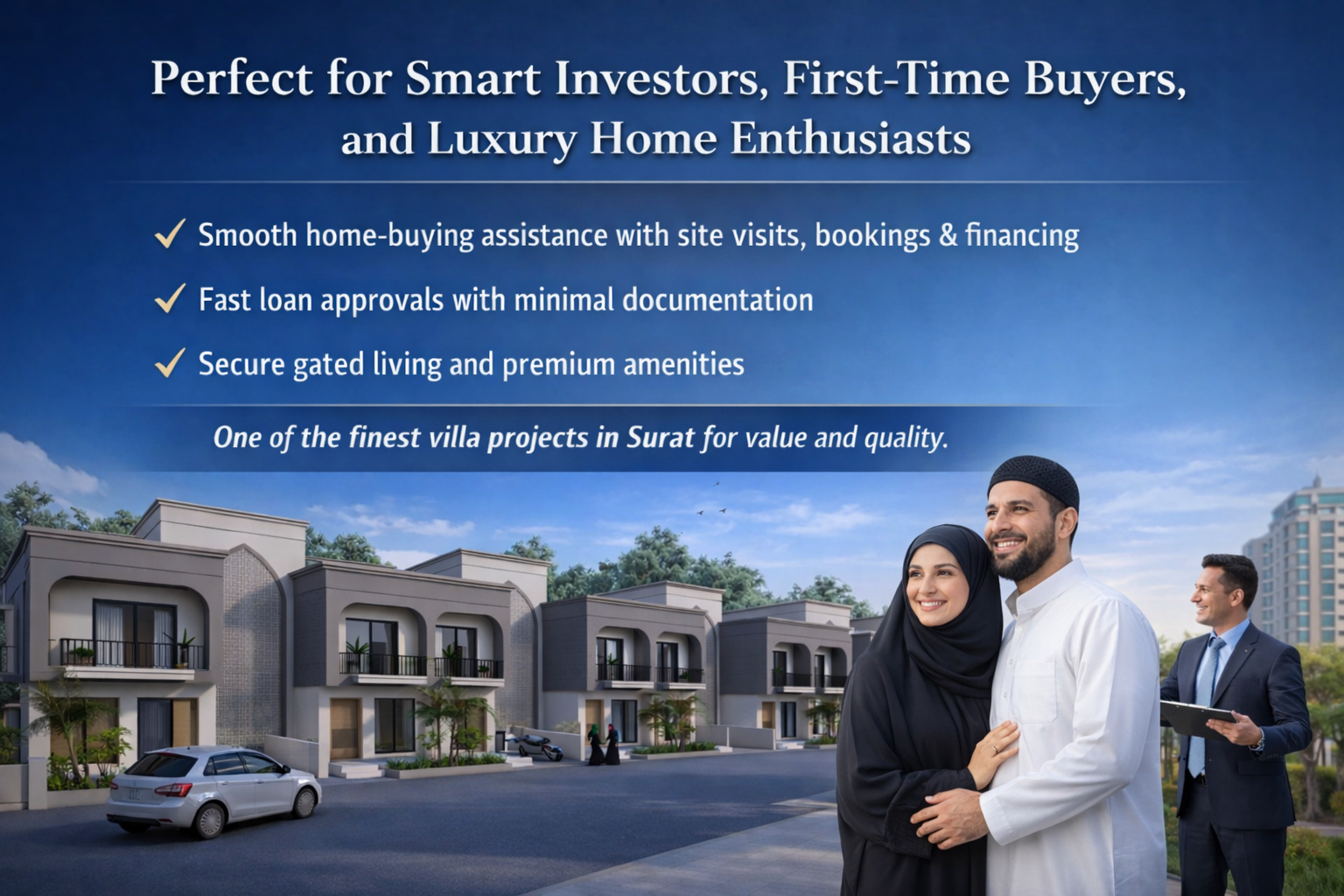 Affordable villas in Surat at greenwood – luxury villas in gated community with wide roads