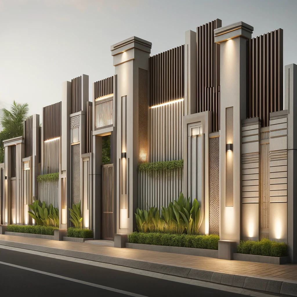 Independent row houses in Surat with compound wall in a peaceful residential setting – Modeshwari House project.